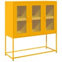  Skjenk sennepsgul 100,5x39x107 cm kaldvalset stål 8721158372413