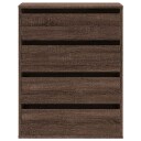  Kommode brun eik 60x41x76 cm konstruert tre