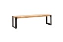 Spisestuebenk Wohnling massivt tre industriell stil med metallbein 160 cm   160 cm