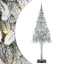  Juletre med 300 LED med stativ Hvit 210 cm PE og stål