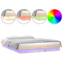 vidaXL Sengeramme med LED 120x190 cm 4FT Small Double heltre