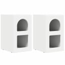  Nattbord 2 pcs Hvit 29,5 x 35 x 50 cm Konstruert tre
