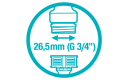 Gardena Krankobling 26,5 mm, G 3/4"