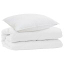 Vidaxl Dyne med pute 2 pcs Hvit 155 x 200 cm Mikrofiber