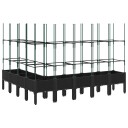 Plantekasse med espalier svart 200x160x142,5 cm PP