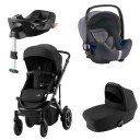 Britax Römer Premiumpakke Smile III Space Black Ink. Bagdel + Bilstol Babysafe2 Storm Grey Ink. Base