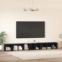  TV skap 3 pcs Svart eik 37 x 35 x 107,5 cm Ingeniørtre