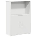 Bokhylle hvit 60x24x85 cm konstruert tre