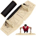 Push-up-håndtak laget av tre push-up-stenger med 8 par hull, inkludert motstandsbånd, 11 øvelser, fitness-paralletter for muskel