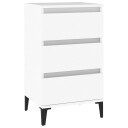 vidaXL Nattbord hvit 40x35x70 cm konstruert tre
