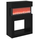 vidaXL Elektrisk peis Svart eik 64 x 30 x 87 cm Konstruert tre