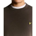 Lyle & Scott Cotton Merino Crew Neck Jumper - Brown - L