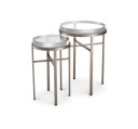 Hoxton Side Table Brushed Steel Set of 2