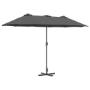  Hageparasol Antrasitt 380 x 196 x 235 cm Pulverlakkert stål