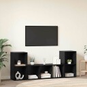  TV skap 3 pcs Svart 107 x 35 x 37 cm Konstruert tre