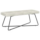 vidaXL benk Ensfarget Krem 110 x 40 x 45 cm Fløyel