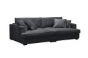 Rossita Lyx 3 seters ekstra dyp sofa i chenille   Svart