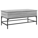  Salongbord grå sonoma 100x50x45 cm konstruert tre og metall 8721012479388