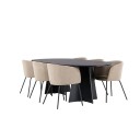 Venture Home Spisegruppe Venture Home Bootcut Oval med 6 Berit Stoler GR22855
