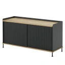 Muuto Enfold skjenk 124 x 45 cm    oiled oak Anthracite Black