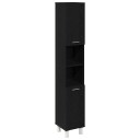 Badekabinett Svart Eik 30x30x179 cm Bygget av Tre