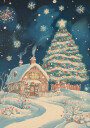 Snow Christmas Town Plakat Plakat / 30x40cm