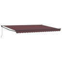 vidaXL Manuell uttrekkbar markise brun 450x300 cm
