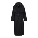 Fadoua Trench coat Black S Technical long trench coat
