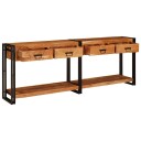  Konsollbord 2 pcs Brun 200 x 33 x 75 cm Massivt akasietre