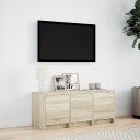  TV-benk med LED sonoma eik 97x34x40 cm konstruert tre 852238