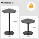 Justerbart høyde bistrobordsett – svart 60 cm diameter