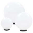 vidaXL Lampesett LED 3 stykker sfærisk 20/30/40 cm PMMA