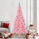  Juletre med 300 LED med stativ Rosa 210 cm PVC