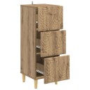 vidaXL Skuffeskap Artisan eik 33 x 34,5 x 90 cm Konstruert tre