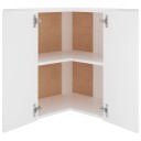 vidaXL Hengende hj?rneskap hvit 57x57x60 cm sponplate