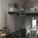 Dolle Toronto Spindeltrapp Antrasitt Ø125 307 352cm
