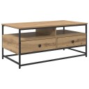  Kaffebord med skuff Artisan Eik 100 x 51 x 45 cm Konstruert tre