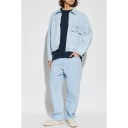 Maison Kitsuné Wide Fit Jeans Light Washed Indigo