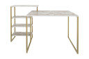 Skrivebord Zakkum 60x76,8x133 cm med oppbevaring   Gull