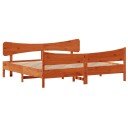  Sengeramme med hodegavl voksbrun 200x200 cm heltre furu 8721012454736