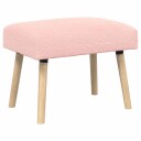 vidaXL benk Ensfarget Rosa 60 x 40 x 45 cm Bouclé