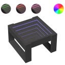  Salongbord med Infinity LED svart 50x53x30 cm 847624