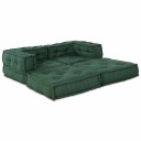 vidaXL Modulsofa-enhet 2 pcs Grønn 140 x 70 x 56 cm Stoff
