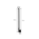 Lindby   Neano LED vegglampe 80 cm svart metall IP54 –