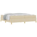  Sengestamme med madrass Krem 200 x 200 cm stoff