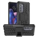 Anti-Slip Motorola Edge (2022) Hybrid-deksel med Stativ Svart