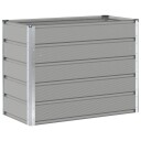 vidaXL Plantekassed Lysegrå 100 x 50 x 77 cm Galvanisert Stål