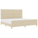  Sengeramme Krem 200x200 cm Stoff
