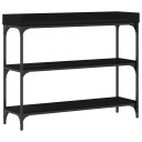  Konsollbord Svart Eik 100x30x80 cm Konstruert Tre og Stål