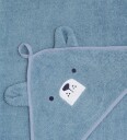Pippi Hooded Baby Towel DUSTY BLUE 8383  cm